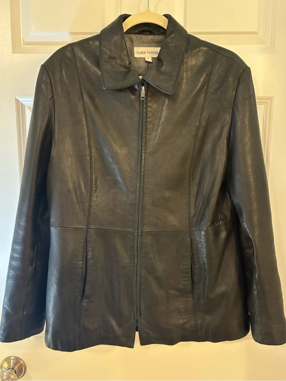 Boston Harbour Buttery soft classic leather jacket L